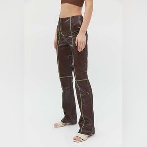I.AM.GIA Callisto Patent Leather Pants with Contrast Stitching